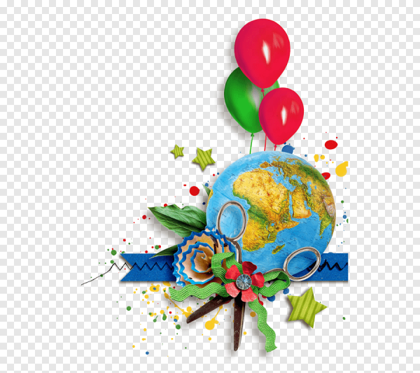 Рамка с глобусом и карандашами