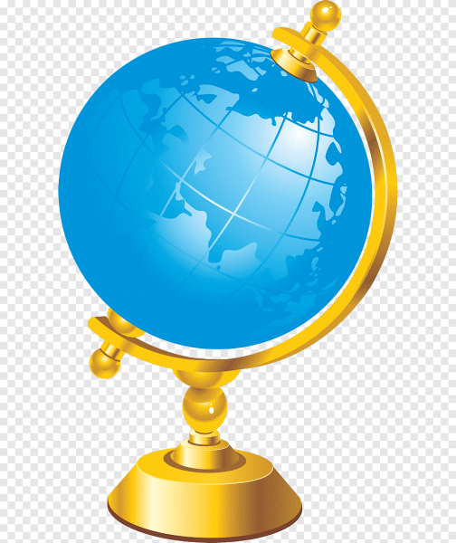 Школьные глобусик на прозрачном фоне