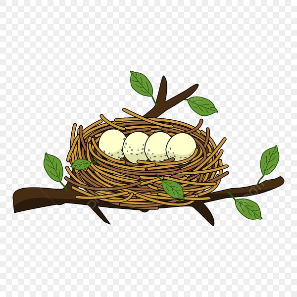 Птичье гнездо вектор