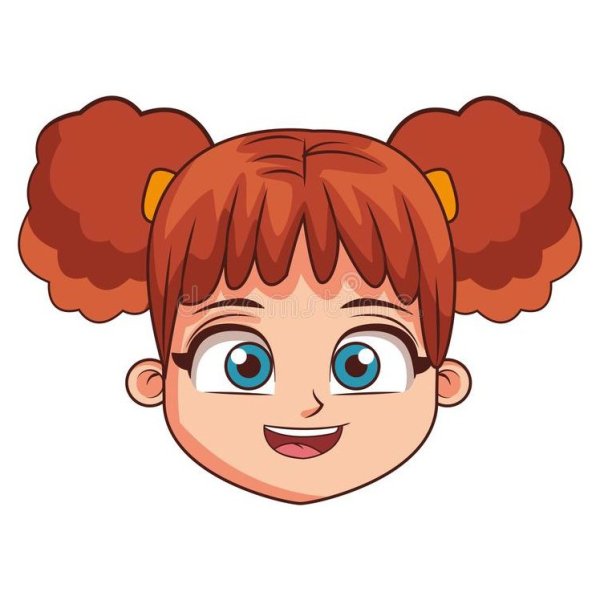 Мультяшное лицо девочки