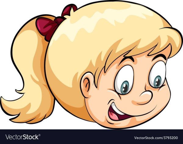 Мультяшная голова девочки