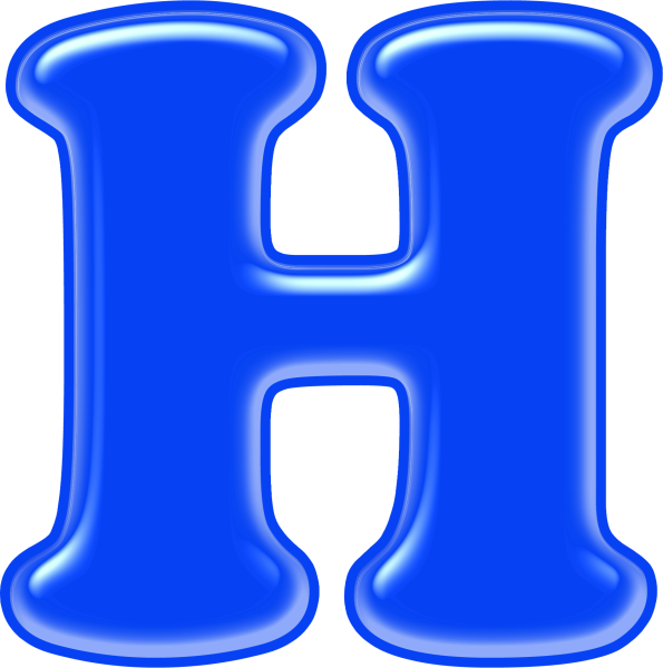 Буква н синяя