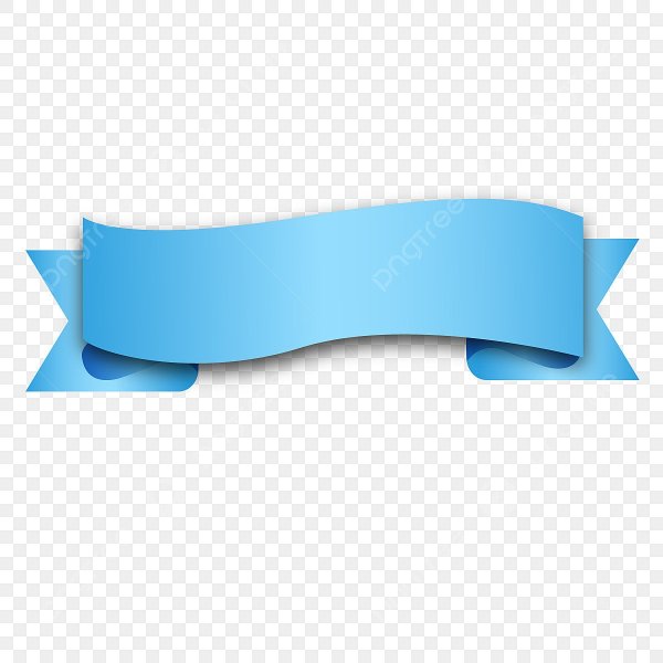 Голубая лента для надписи