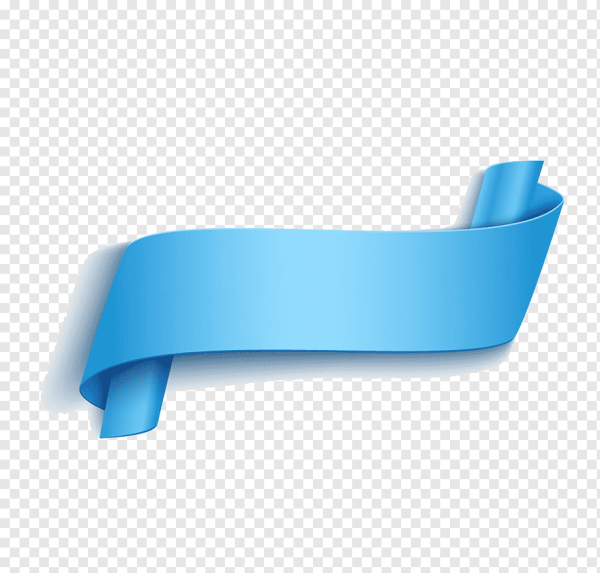 Голубая ленточка для надписи