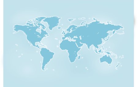 Карта голубая на белом фоне