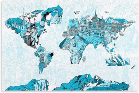 Карта мира стилизованная