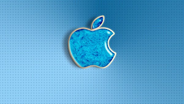 Обои эпл синие