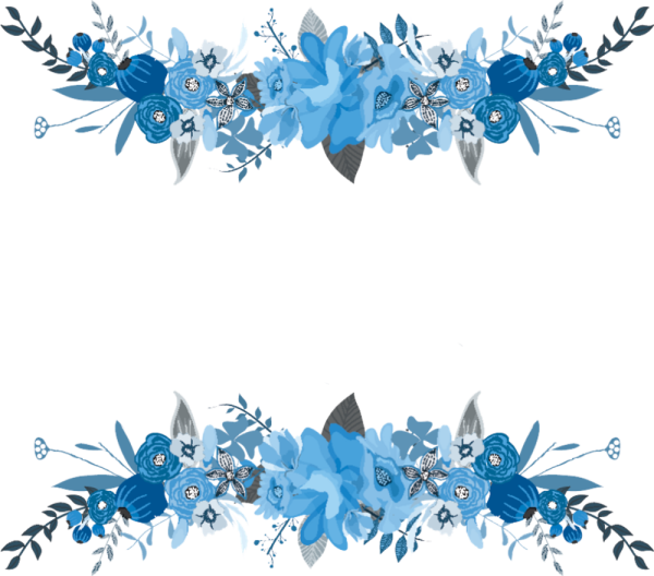 Векторные синие цветы