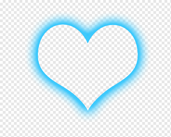 Синее сердце на белом фоне