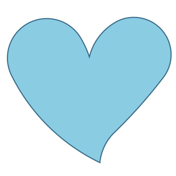 Голубые сердечки на прозрачном фоне