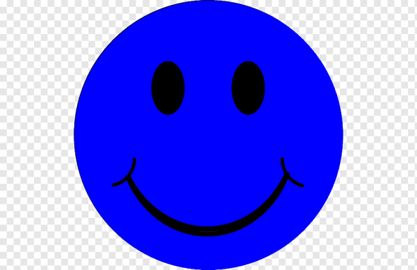 Грустный синий смайлик