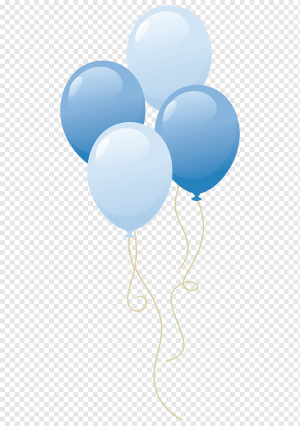 Синие шары на прозрачном фоне