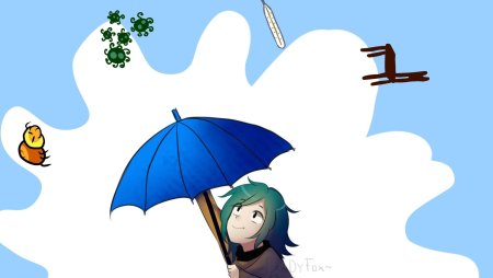 Зонтик из 13 карт в полный рост