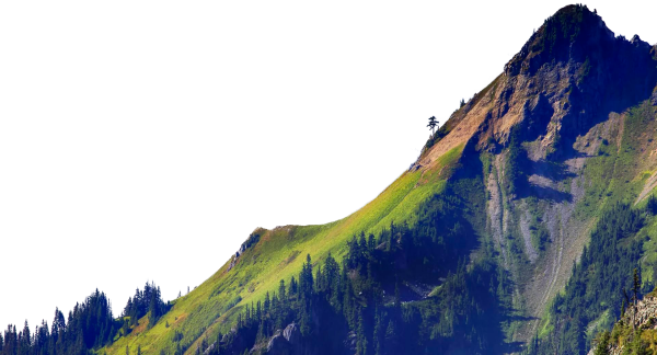 Горы на прозрачном фоне