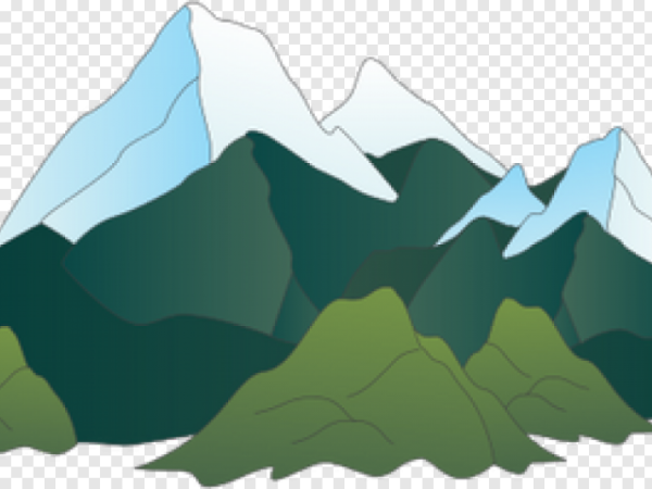 Гора на белом фоне для детей