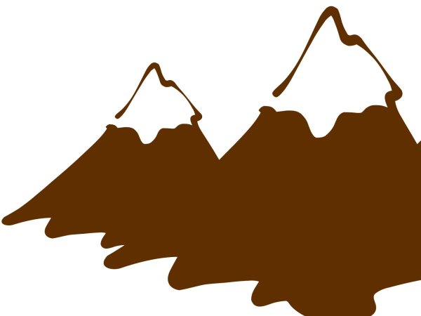 Коричневые горы вектор