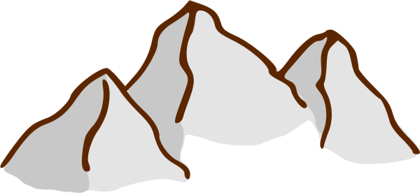 Нарисованные горы на белом фоне