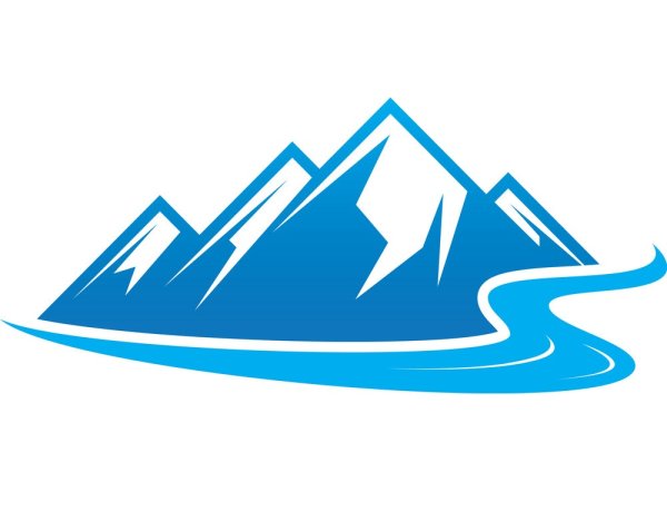 Логотип горы вектор