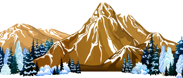 Горы на белом фоне