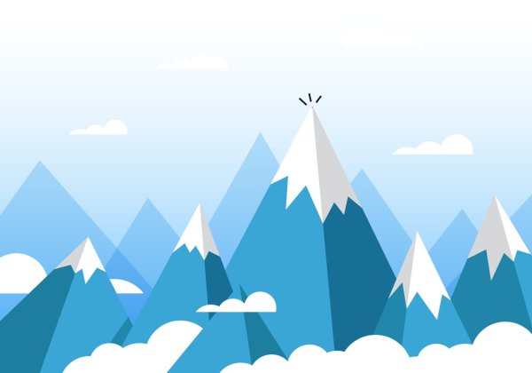 Горы векторное изображение