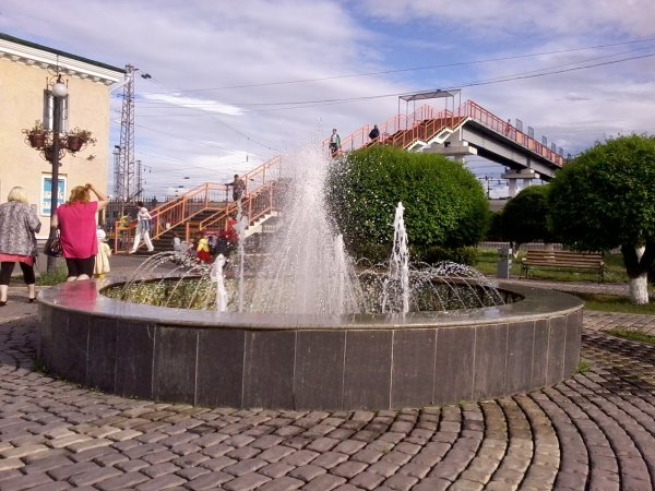 Фонтан Преображенский парк Абакан