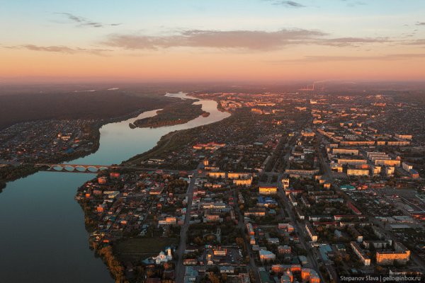 Бийск с высоты птичьего полета фото