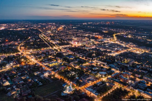 Ночной Новосибирск с высоты