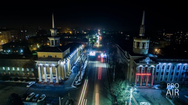 Ночной город Бишкек