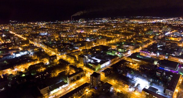 Ночной Благовещенск Амурская область