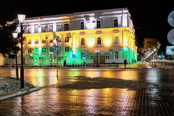 Ночной Благовещенск Амурская область