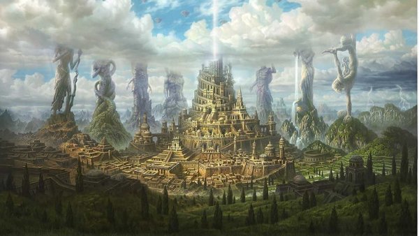 Древний город фэнтези Вавилон