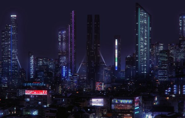 Cyberpunk City неон