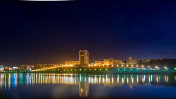 Чебоксары залив ночью