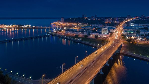 Чебоксары залив ночью