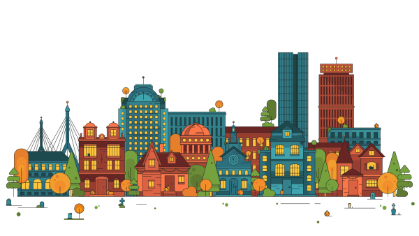 Мультяшный город