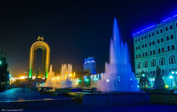 Душанбе ночной город