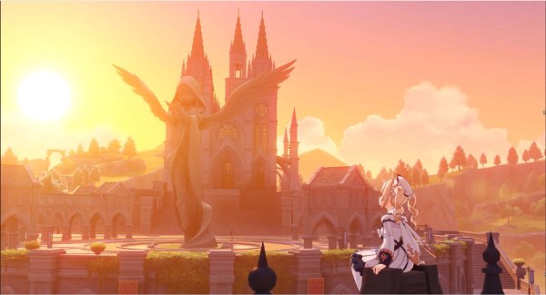 Город обои Геншин