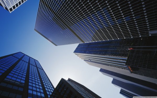 Небоскрёбы Нью-Йорка снизу