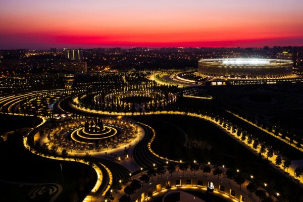 Парк Галицкого в Краснодаре на закате