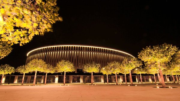 Стадион Краснодар парк ночью