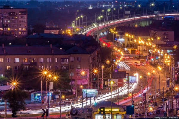 Ночной город Астрахань