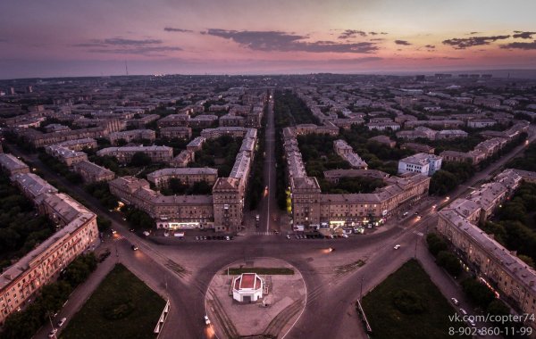 Магнитогорск проспект Металлургов сверху