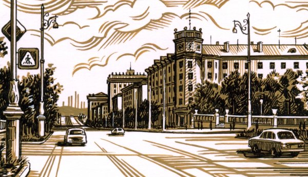 Пейзаж города Магнитогорска