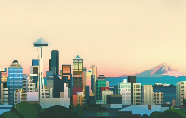 Пейзажи в стиле Минимализм город