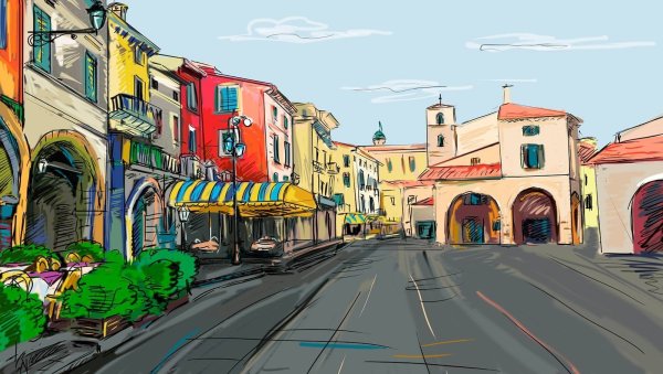 Мультяшный город