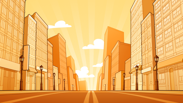 Мультяшная улица