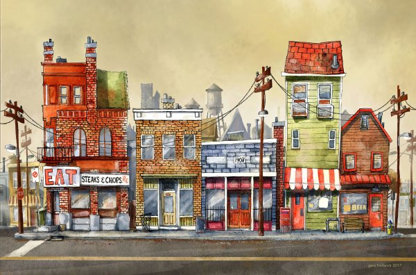 Нарисованный город