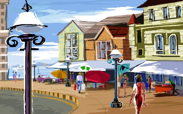 Мультяшный город