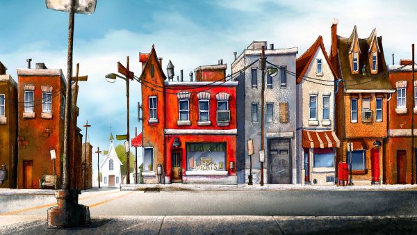 Мультяшный город