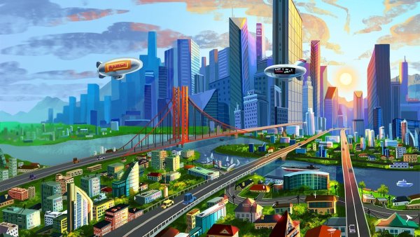 Мультяшный город